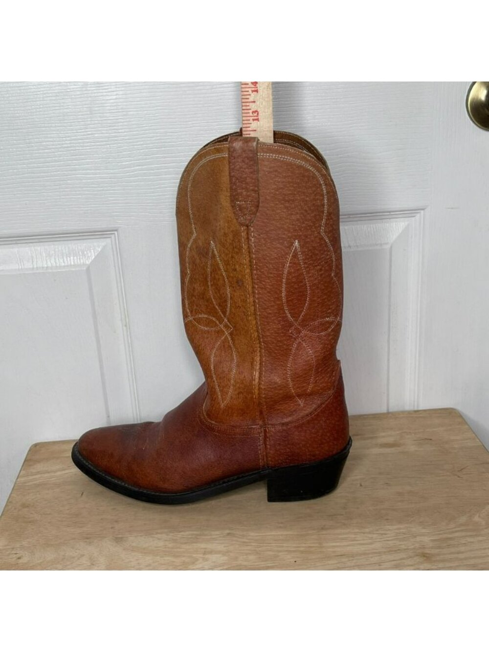 Vtg Acme Vulcan 9024 Cowgirl Western Boots 11D Pull On Oil Resistant made in USA - Picture 10 of 11